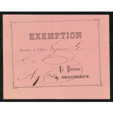 Exemptions adressées à un élève