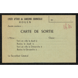 Carte d'autorisation de sortie