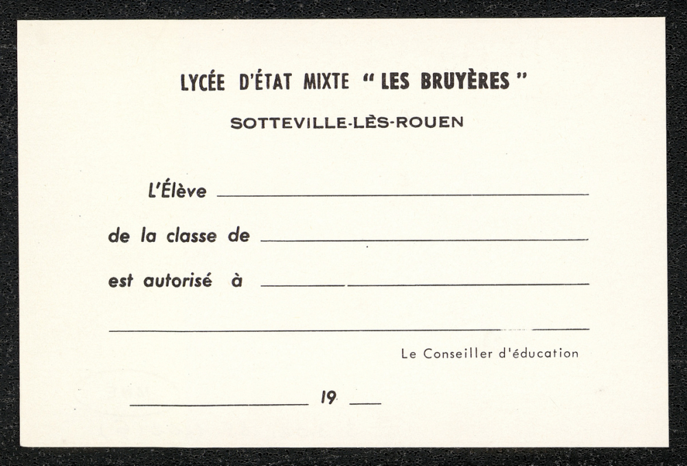 Formulaire d'autorisation