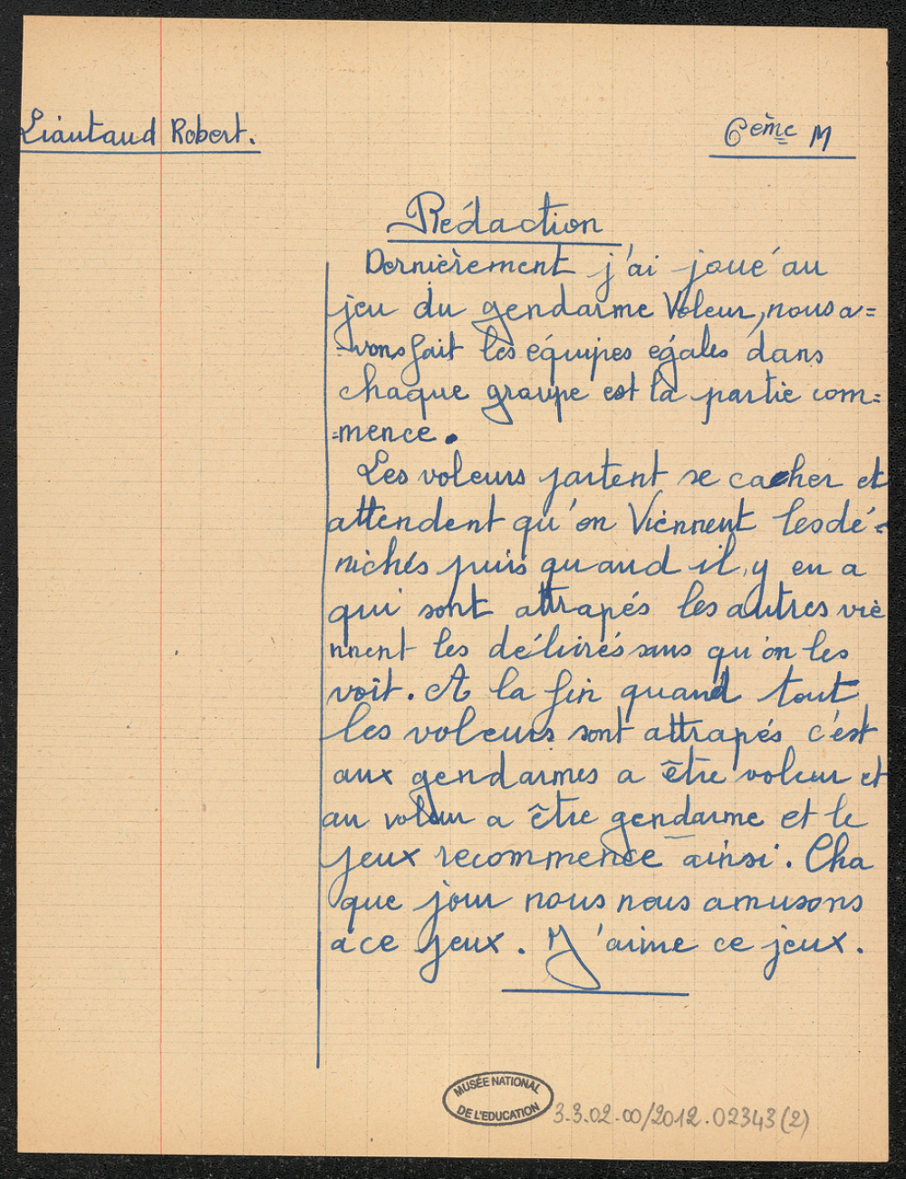Punition de français : rédaction