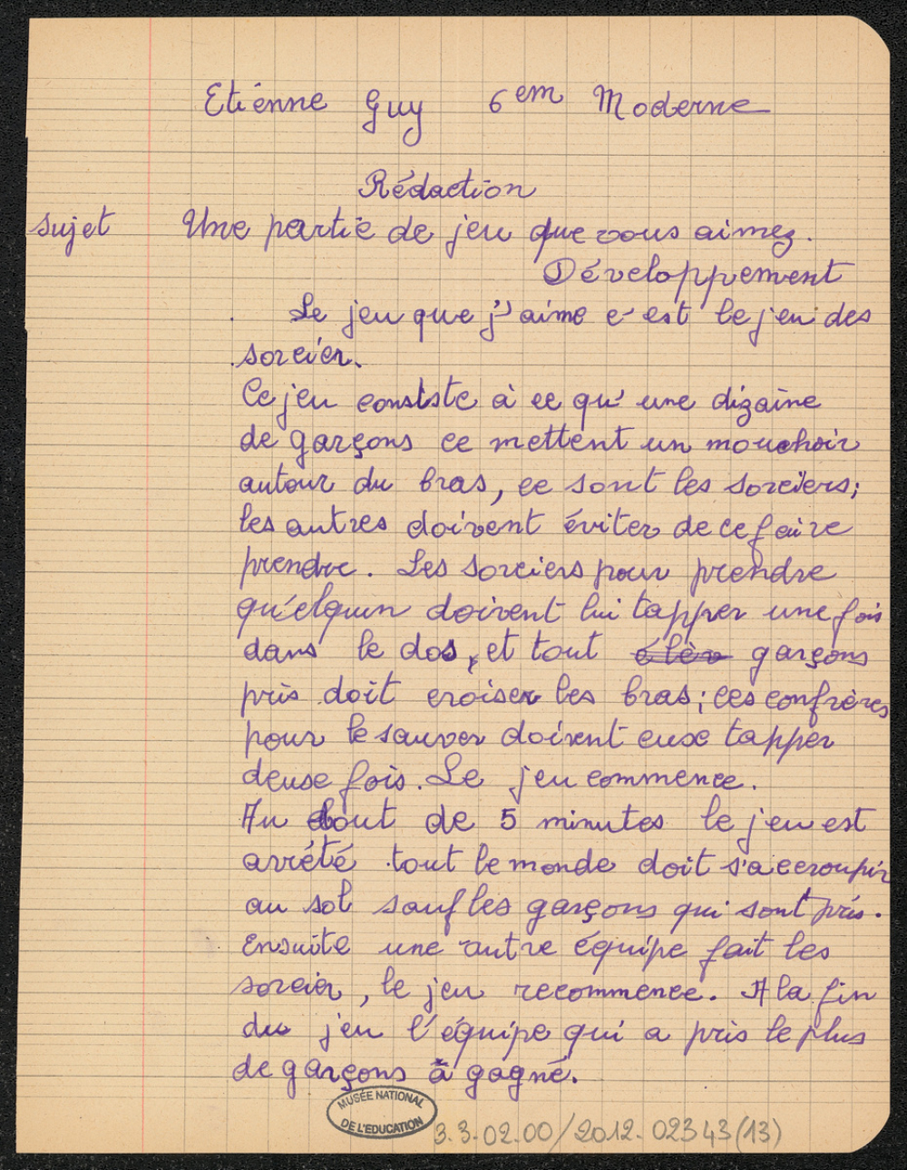 Punition de français : rédaction