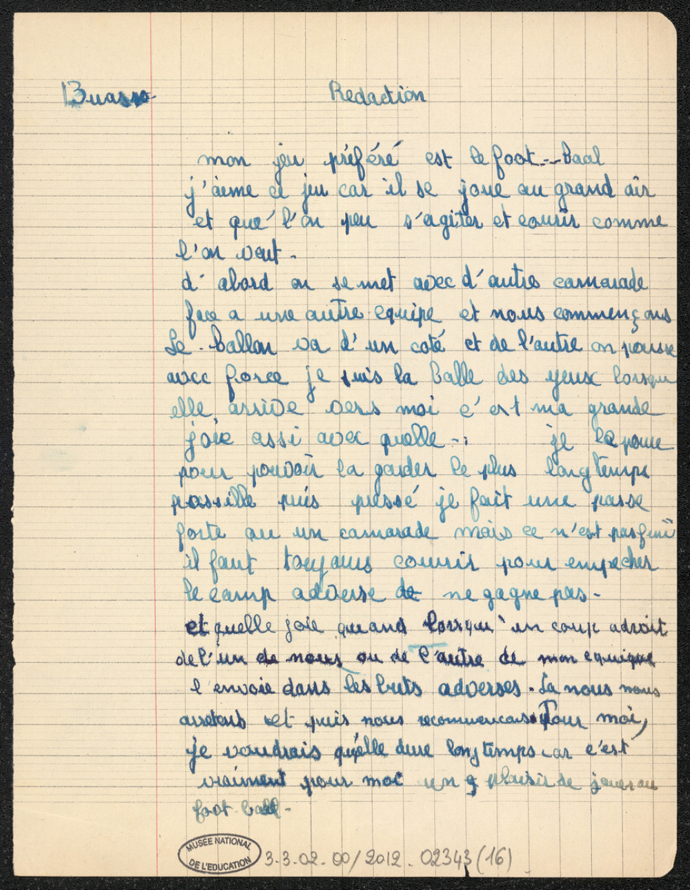 Punition de français : rédaction