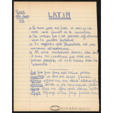 Punition : Cours de latin