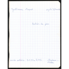 Cahier du jour