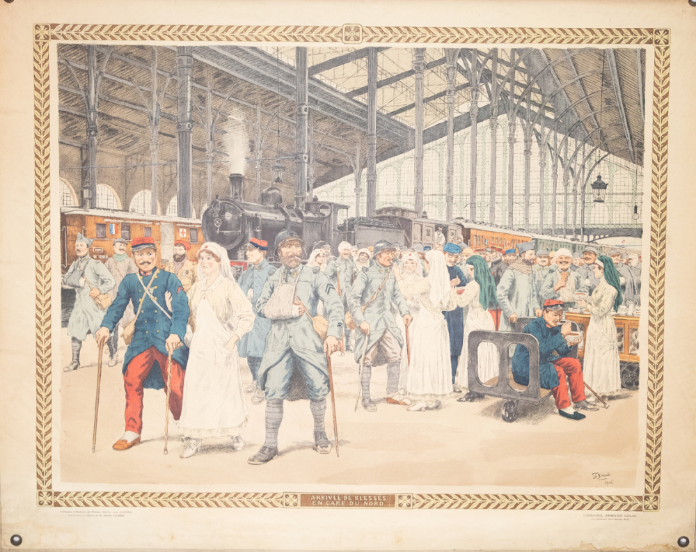 Arrivée de blessés en gare du Nord