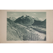La haute montagne et la vallée. Vue sur Pontresina (Haute-Engadine)
