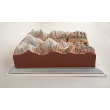 Modèle géographique en relief : glacier