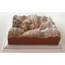 Modèle géographique en relief : glacier