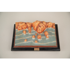 Modèle géographique en relief : côte rocheuse